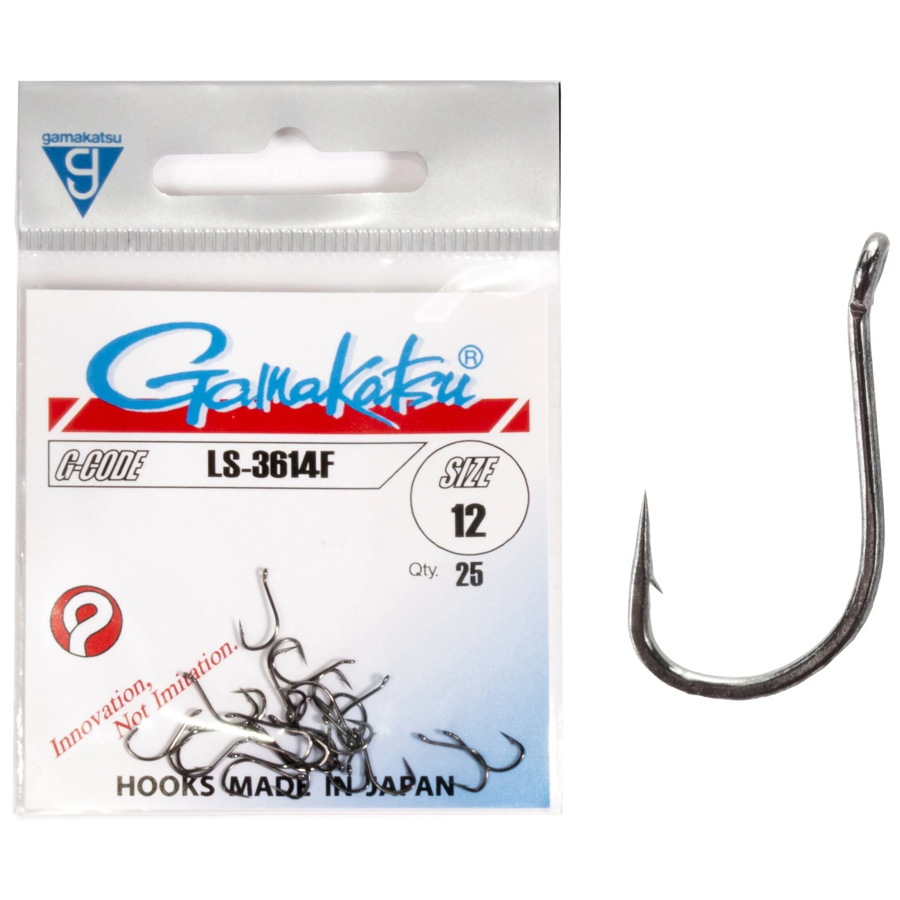 Крючок Одинарный Gamakatsu LS-3614F Hooks Bronze №12 25 шт    146691-012 — характеристики,
	                                    особенности конструкции