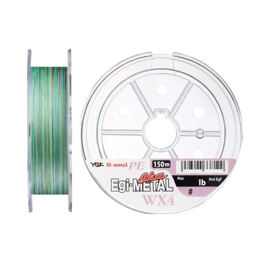 Плетеный шнур YGK G-Soul PE EGI Metal WX4 150 м  PE # 0,5 Multicolor 0,117 мм — характеристики,
	                                    особенности конструкции