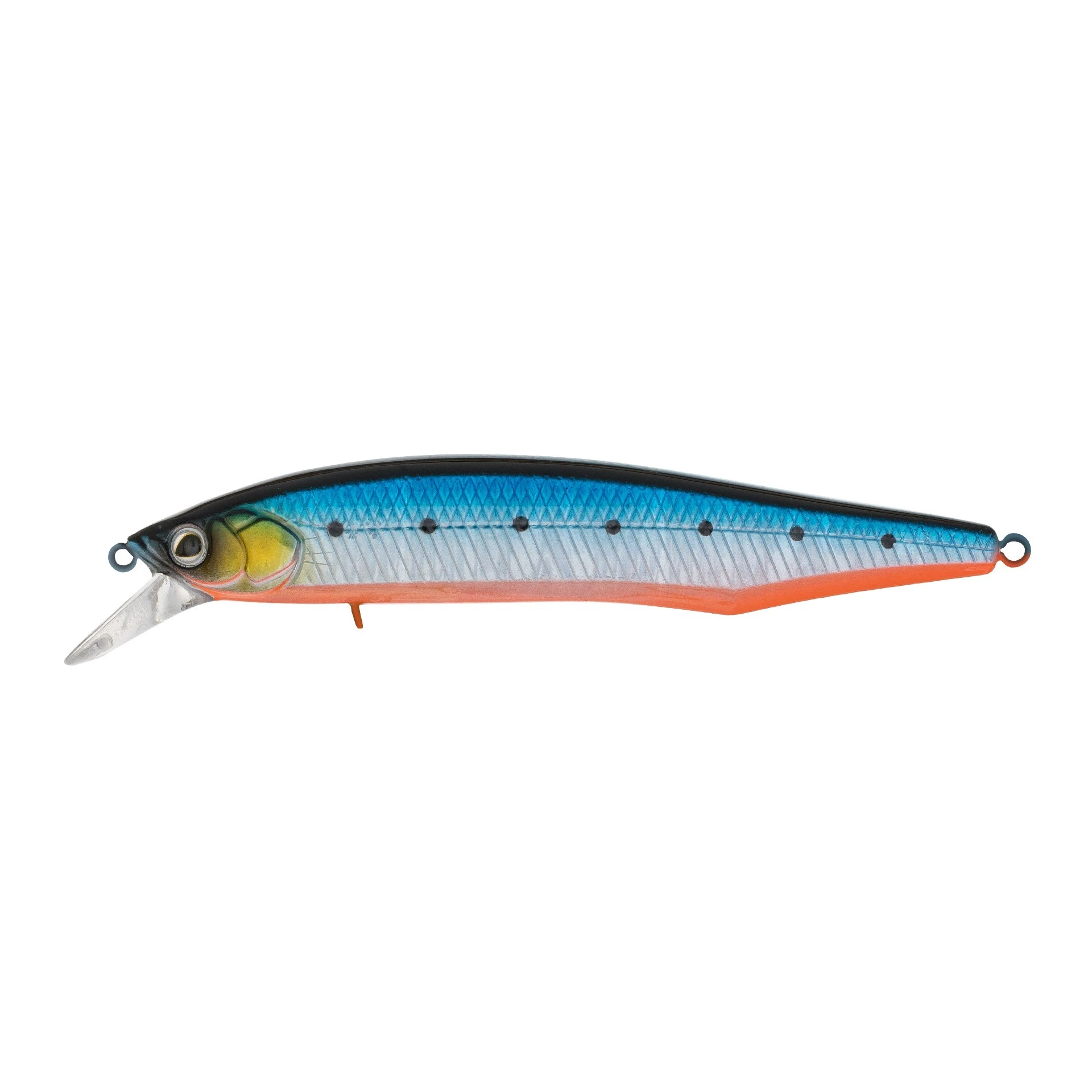 Воблер Strike Pro Intriger 105SP A234-SBO-LU Blue Back Silver OB Fluo 15,7 гр   EG-194A-SP#A234-SBO-LU — характеристики,  особенности конструкции