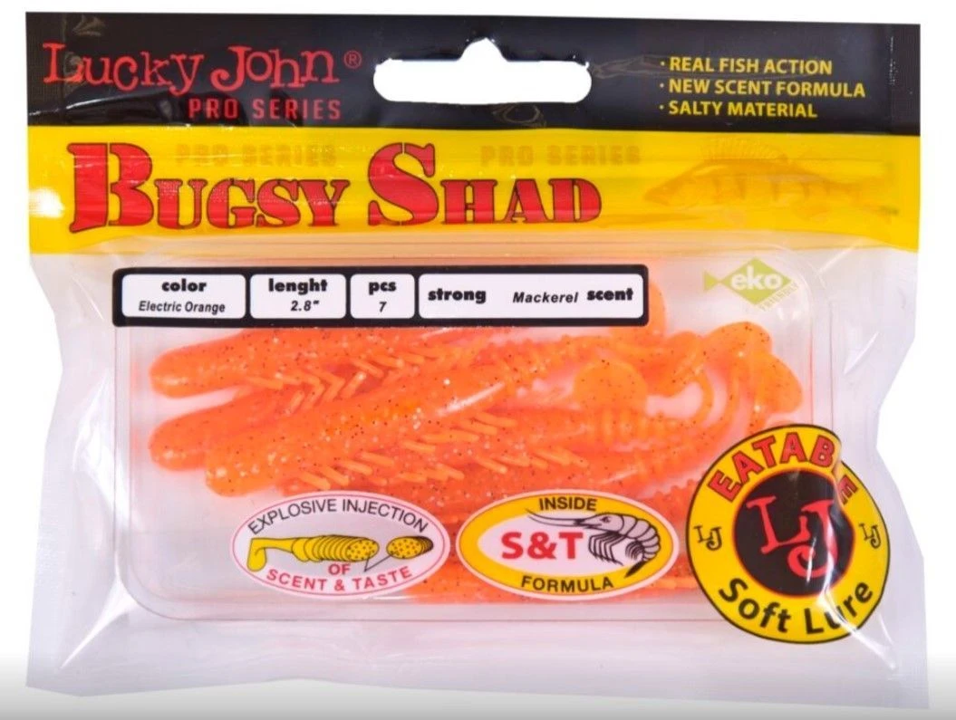 Силиконовая приманка Lucky John Bugsy Shad 3.9in 100 мм 5 шт 036 Pro Series  140108-036 — крупный план
	                                    2