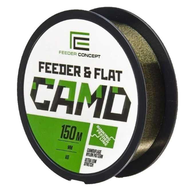 Леска монофильная Feeder Concept Feeder&Flat Camo 150 м 0,22 мм Камуфляж   FC4003-022 — крупный план
	                                    1