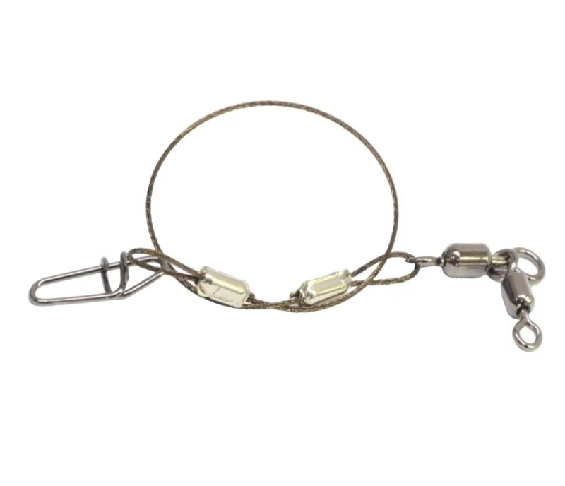 Поводок Ryugi Wire Caro Swivel 18 см 37 кг   2 шт 83lb  ZWS02318 — характеристики,  особенности конструкции