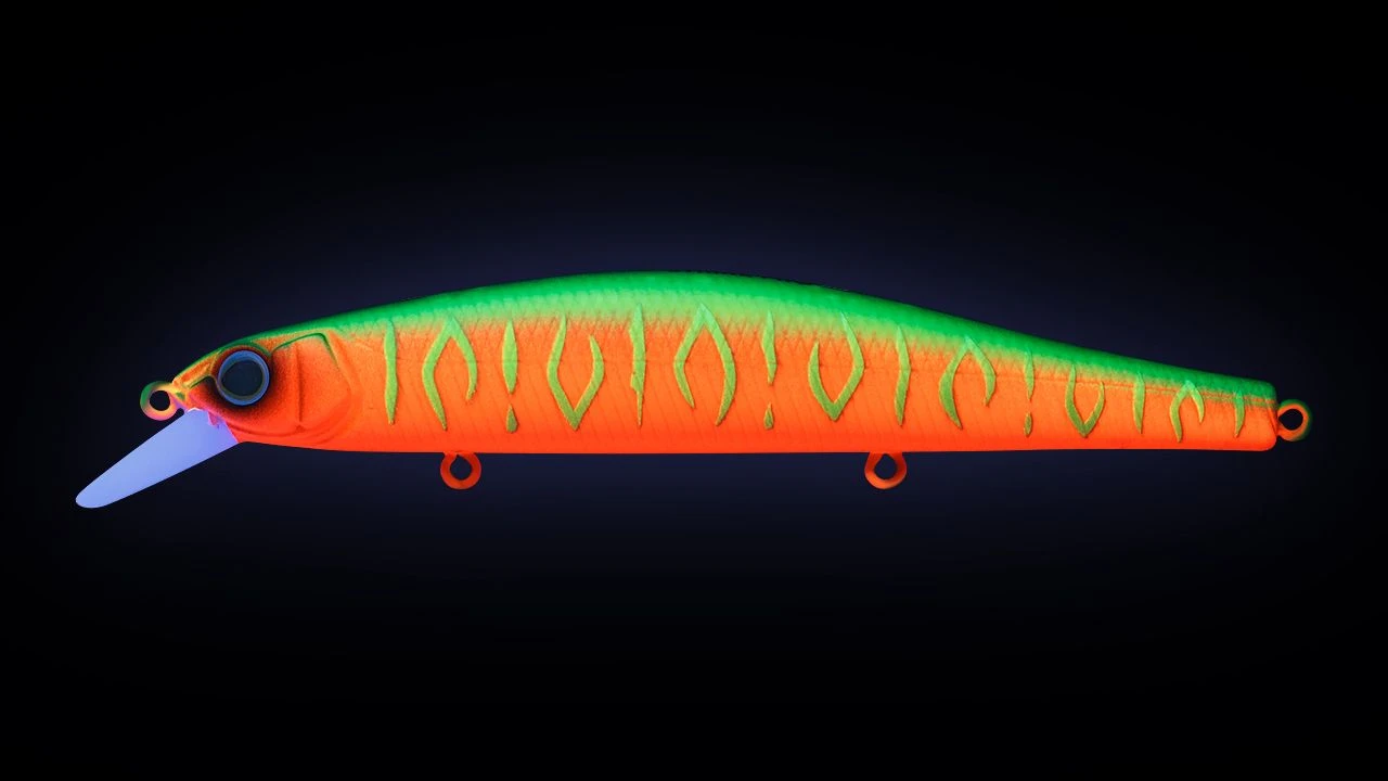 Воблер Strike Pro Inquisitor 130SP A230S Watermelon Mat Tiger 26,5 гр UV  EG-193C-SP#A230S — крупный план
	                                    1