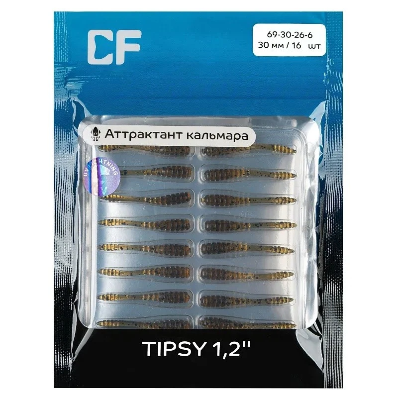 Силиконовая приманка CF Company Tipsy 1.2 30 мм 16 шт 26   69-30-26-6 — крупный план
	                                    1