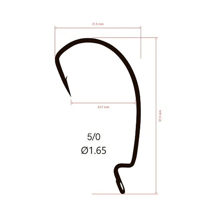 Крючок Офсетный Saikyo  BS-2317 №5/0 10 шт BN   BS-2317BN5/0-10 — крупный план
	                                    2