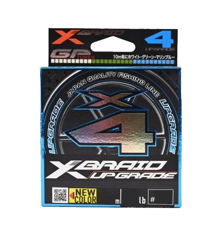 Плетеный шнур YGK X-Braid Upgrade X4 180 м  PE # 0,6 3 Color 0,128 мм — крупный план
	                                    2