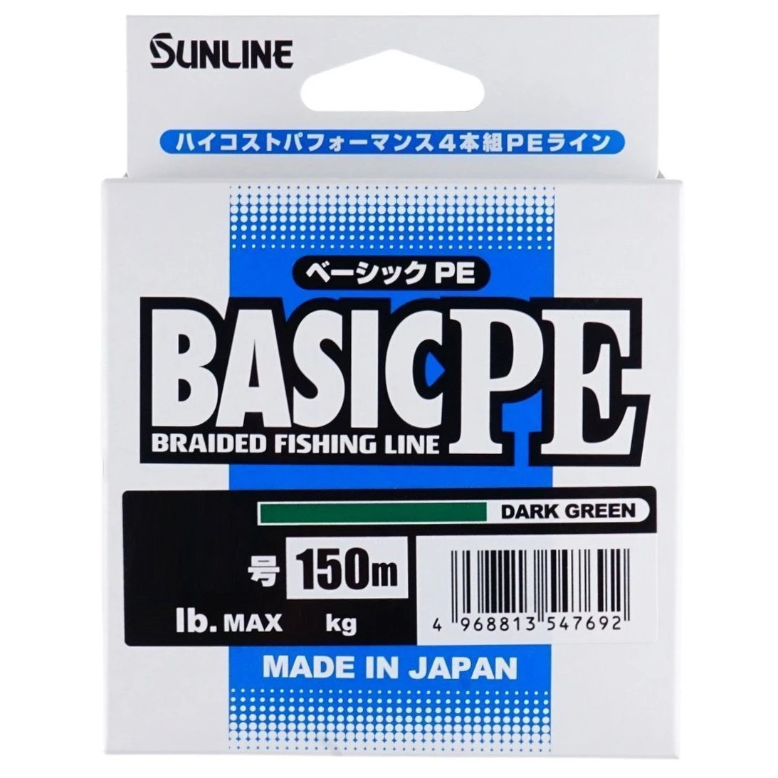 Плетеный шнур Sunline Basic PE HG 150 м  PE # 0,3 Dark Green 0,094 мм — характеристики,
	                                    особенности конструкции