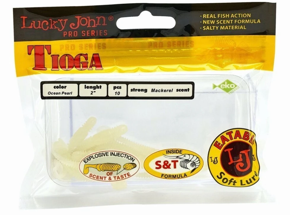 Силиконовая приманка Lucky John Tioga 2.0in 50 мм 10 шт 033 Pro Series  140102-033 — крупный план
	                                    2