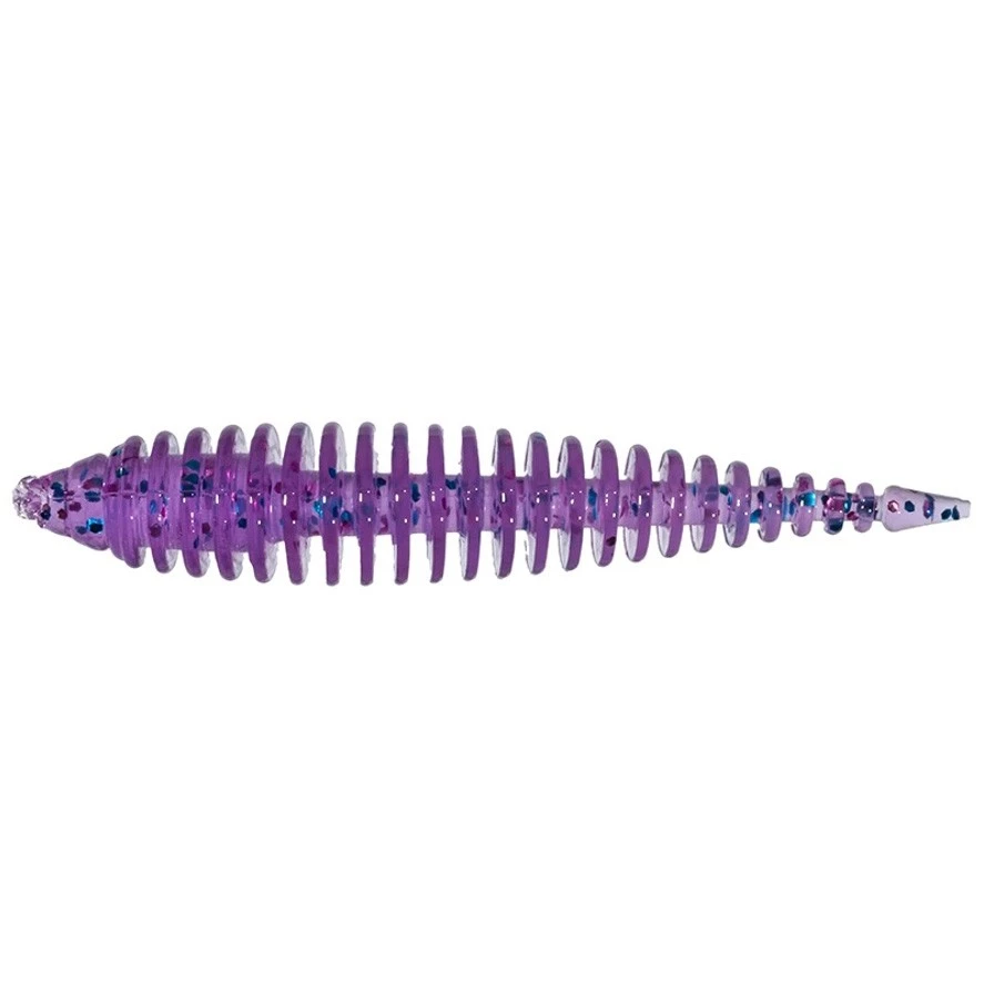 Силиконовая приманка ZUB Maggot Slim 50 мм 10 шт 610 фиолетовый с блестками   LVQ014 — характеристики,  особенности конструкции