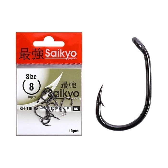 Крючок Одинарный Saikyo KH-10098 Clever Carp №8 10 шт BN   KH-10098BN8-10 — характеристики,  особенности конструкции
