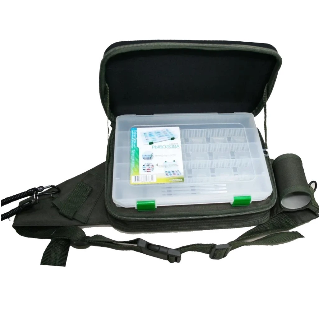 Сумка Fisherbox C126  28х19х10 см  поясная в комплекте 2 коробки Fisherbox 250sh — крупный план
	                                    1
