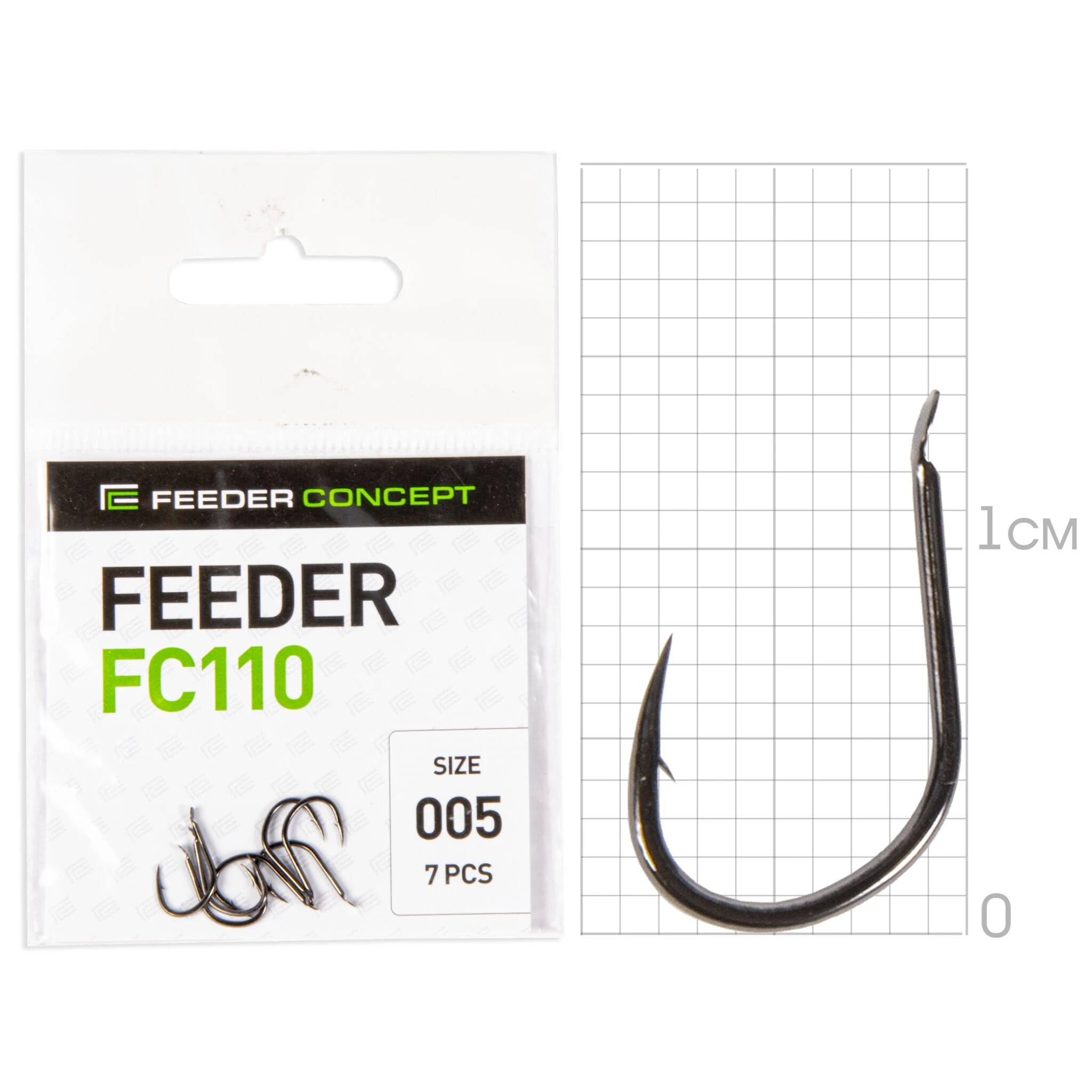Крючок Одинарный Feeder Concept Feeder FC110 №5 7 шт    FC110-005 — крупный план
	                                    1