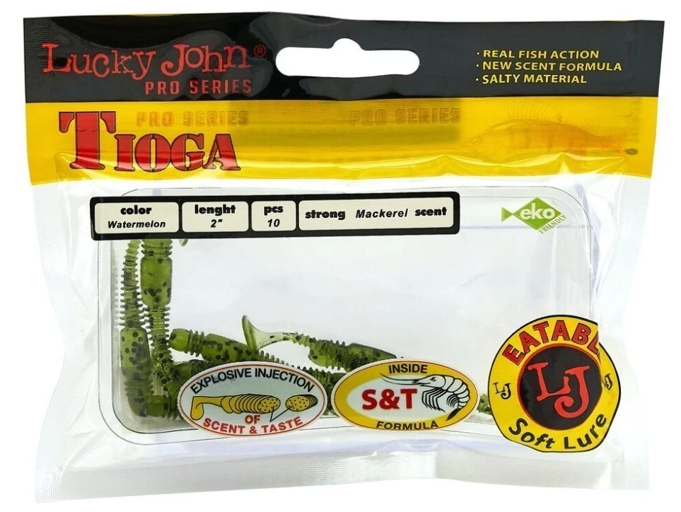 Силиконовая приманка Lucky John Tioga 2.0in 50 мм 10 шт PA01 Pro Series  140102-PA01 — крупный план
	                                    2