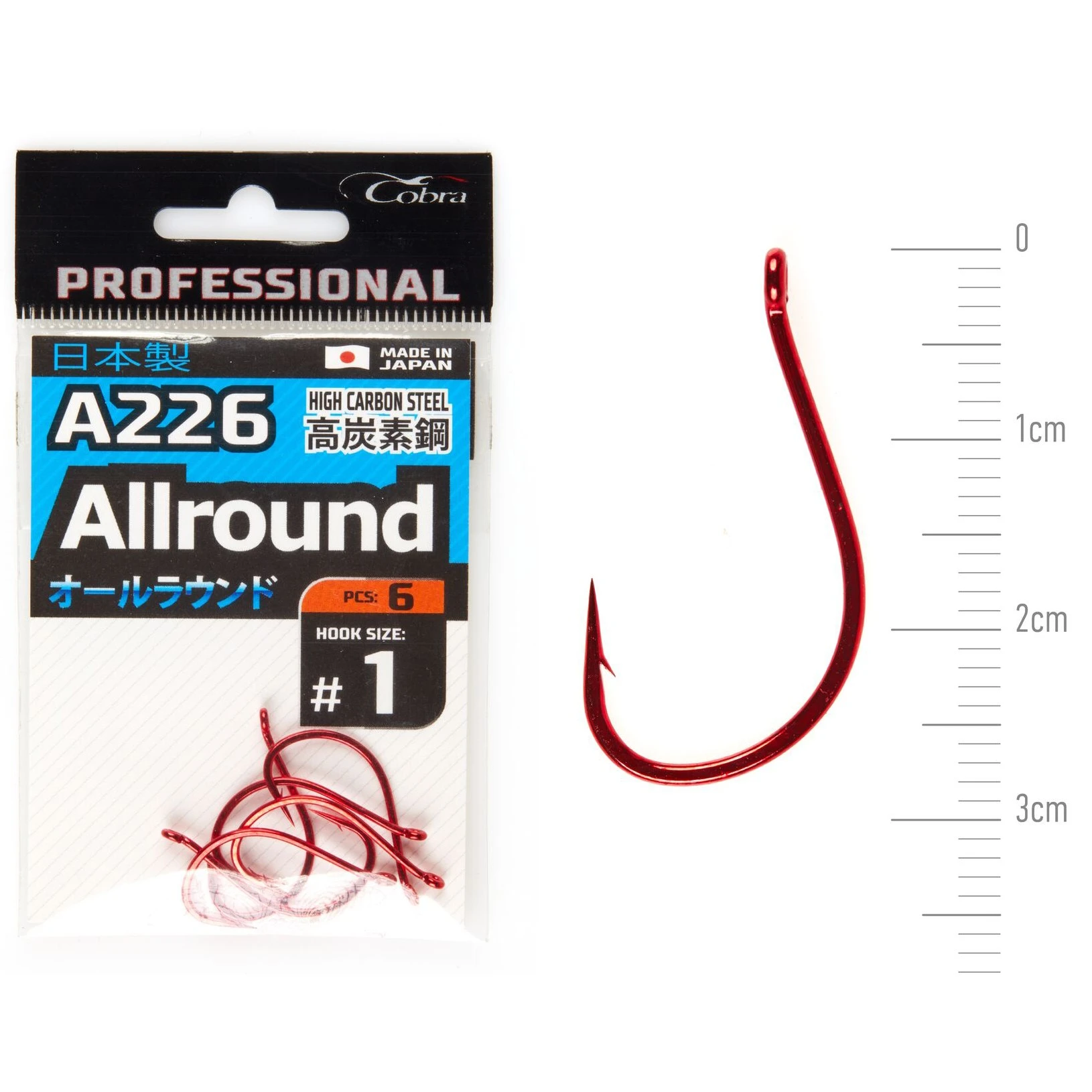 Крючок Одинарный Cobra Pro Allround A226 №1 6 шт    A226-001 — характеристики,  особенности конструкции