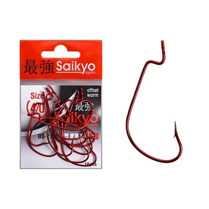 Крючок Офсетный Saikyo BS-2312 №4/0 10 шт R   BS-2312R4/0-10 — характеристики,  особенности конструкции
