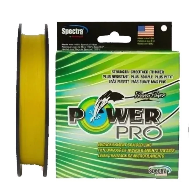 Плетеный шнур Power Pro PPBI 135 м Hi-Vis Yellow 0,1 мм   PPBI13510Y — крупный план
	                                    1