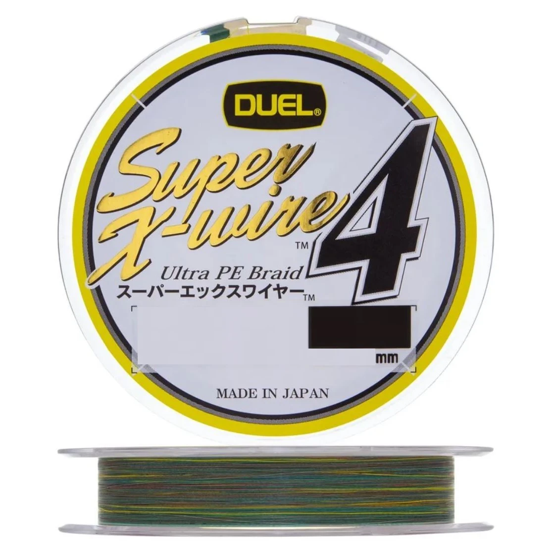 Плетеный шнур Duel PE Super X-Wire 4 200 м  PE # 1,2 5Color-Yellow Marking 0,19 мм   H3591N-5CR — характеристики,  особенности конструкции
