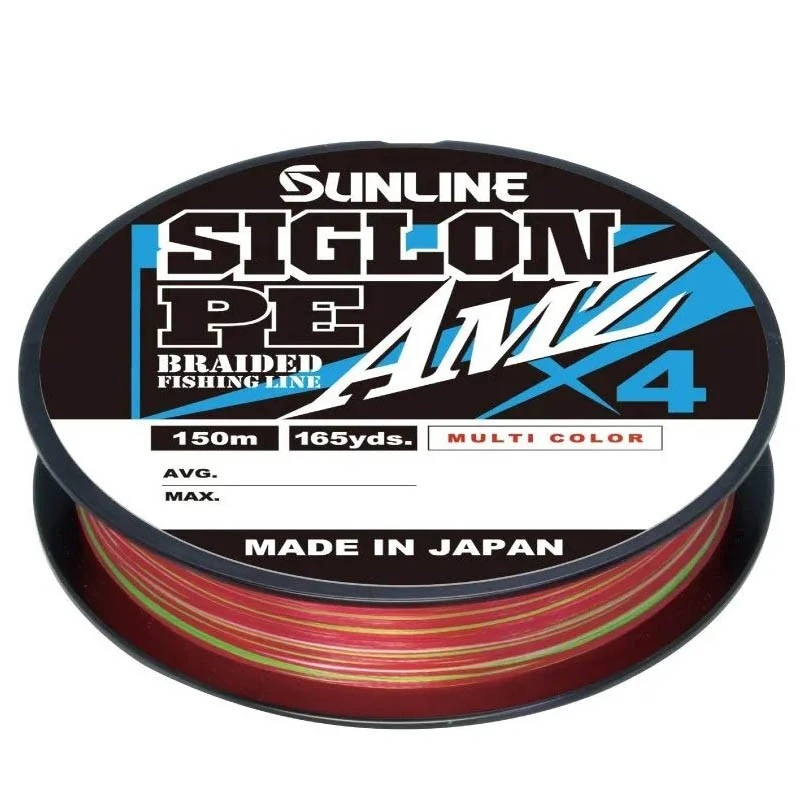 Плетеный шнур Sunline Siglon PE X4 AMZ 150 м  PE # 0,6 Multicolor 5C 0,132 мм — характеристики,
	                                    особенности конструкции