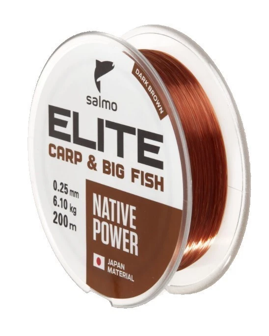 Леска монофильная Salmo Elite Carp & Big Fish 200 м 0,25 мм    4120-025 — характеристики,  особенности конструкции