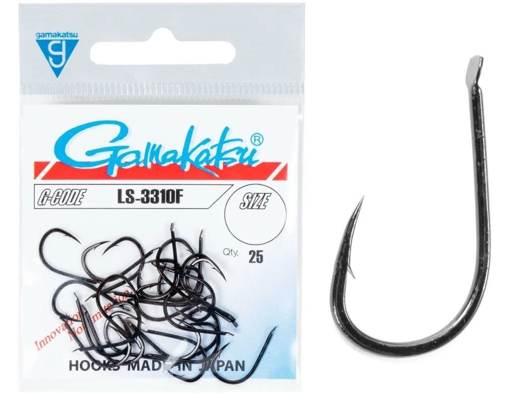 Крючок Одинарный Gamakatsu LS-3310F Hooks Black №6 25 шт    146575-006 — крупный план
	                                    1