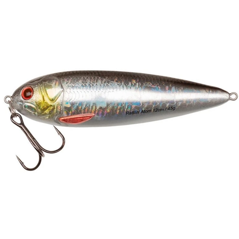 Колеблющаяся Блесна Abu Garcia Beast Rattlin Atom 45 45 гр 120 мм Silver Roach — характеристики,  особенности конструкции