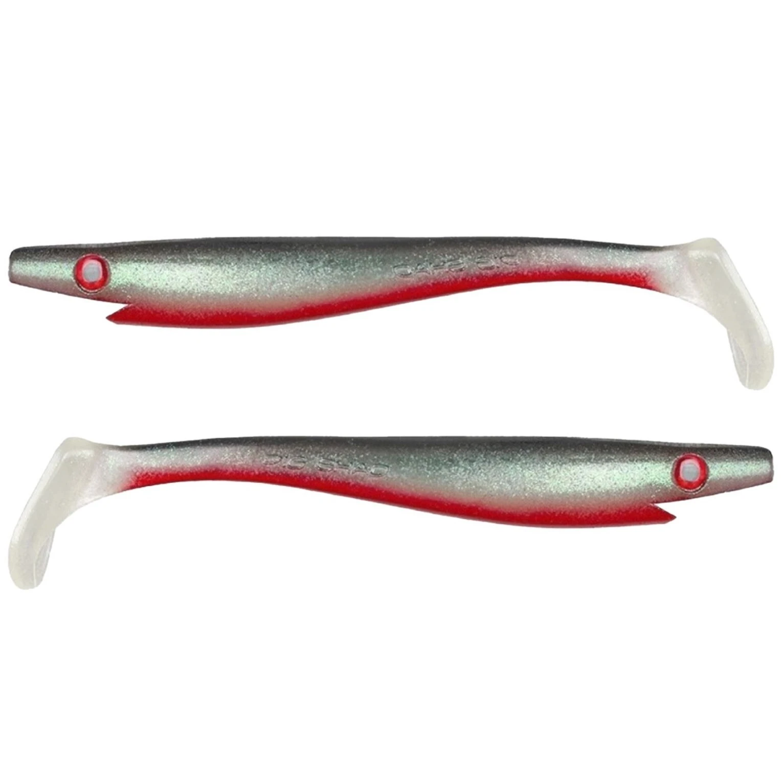 Силиконовая приманка Strike Pro Pig Shad Tournament 180 мм 2 шт Red Ghost Turkos holo   SP-172M#SP18 — характеристики,  особенности конструкции