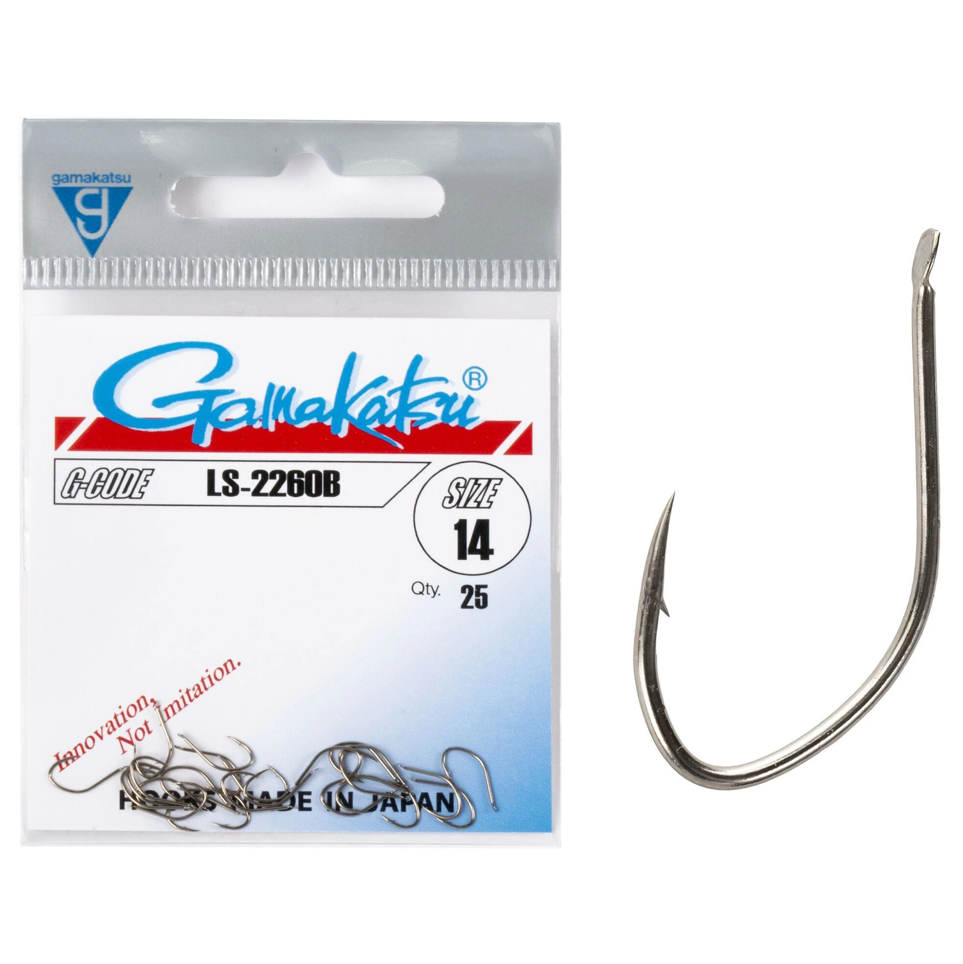 Крючок Одинарный Gamakatsu LS-2260B Hooks Bronze №14 25 шт    146684-014 — крупный план
	                                    1