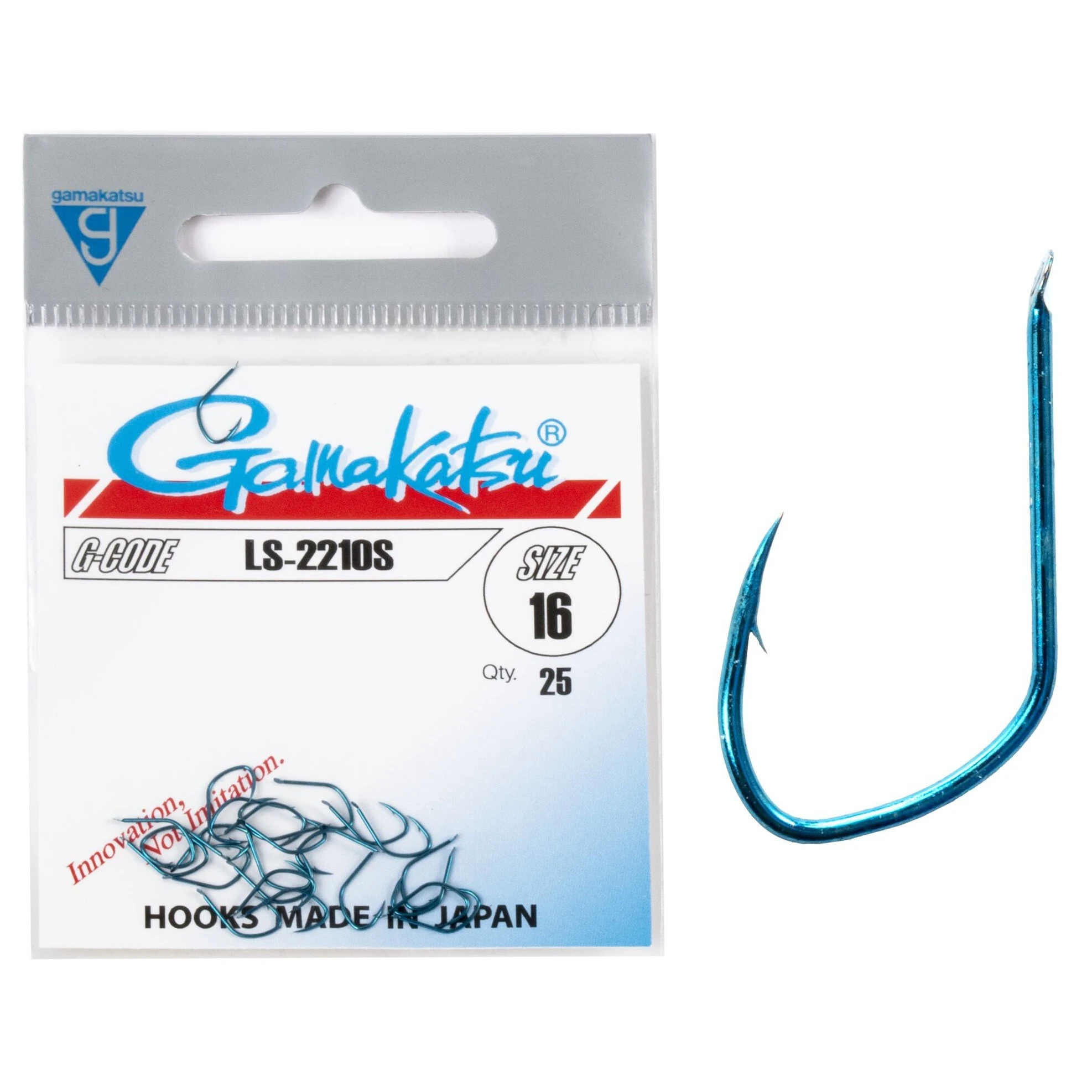 Крючок Одинарный Gamakatsu LS-2210S Hooks Blue №16 25 шт    146562-016 — крупный план
	                                    1
