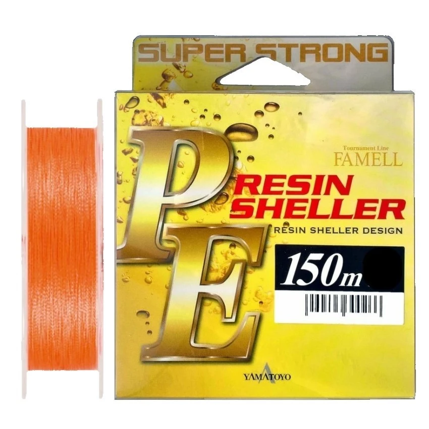 Плетеный шнур Yamatoyo PE Resin Sheller 150 м  PE # 1 Orange 0,165 мм   YPERSG-1 — характеристики,  особенности конструкции