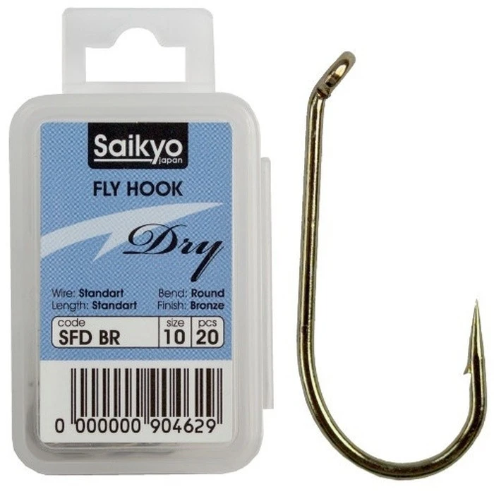 Крючок Одинарный Saikyo KH-71451 Dry Fly №12 20 шт BR   71451SFDBR12-20 — характеристики,  особенности конструкции