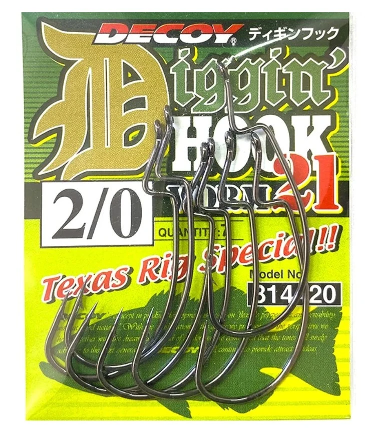 Крючок Офсетный Decoy Digging Hook Worm 21 №2/0 7 шт — крупный план
	                                    1