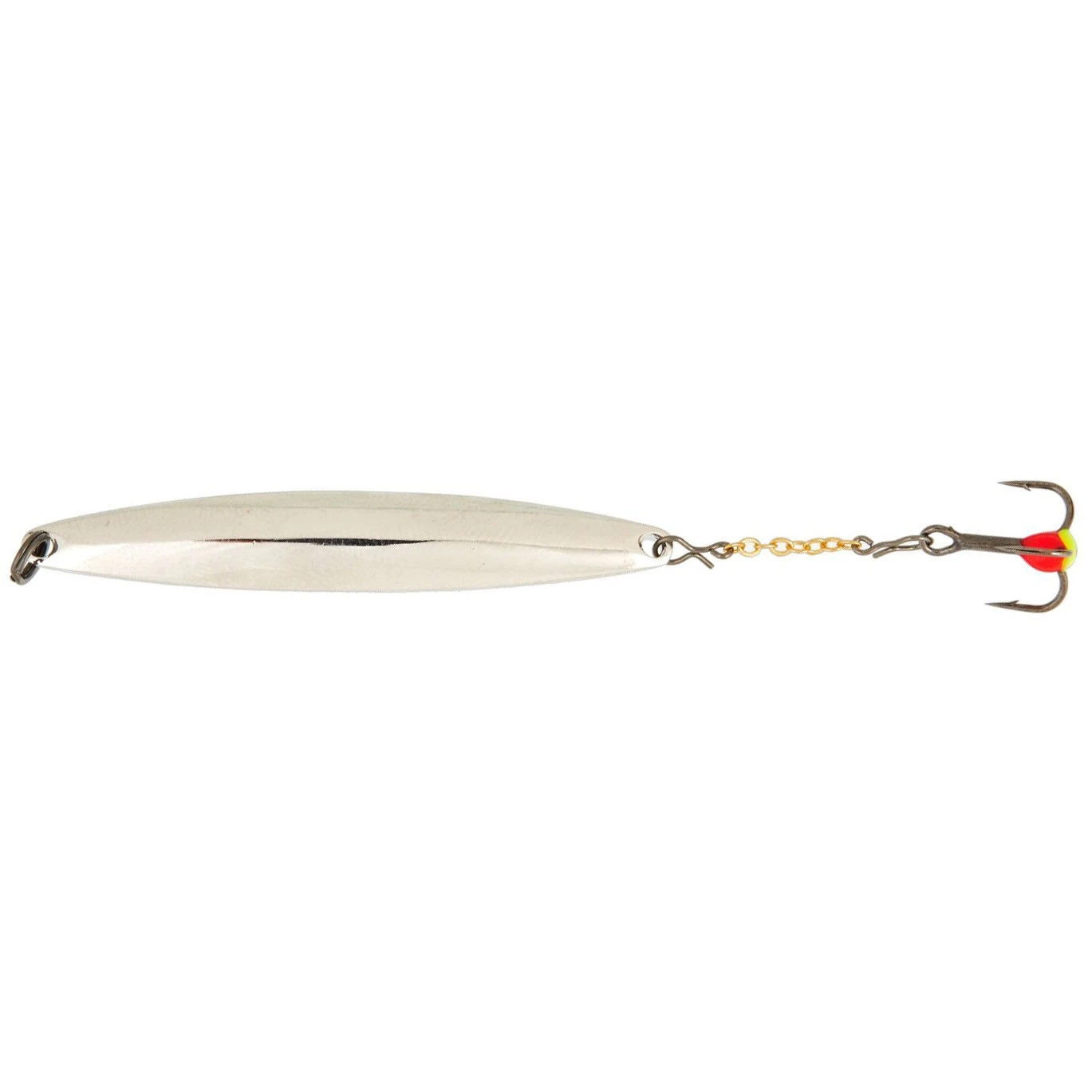 Зимняя Блесна Lucky John Nail Blade 15 гр 65 мм S С цепочкой и тройником  LJNB65-S — характеристики,  особенности конструкции