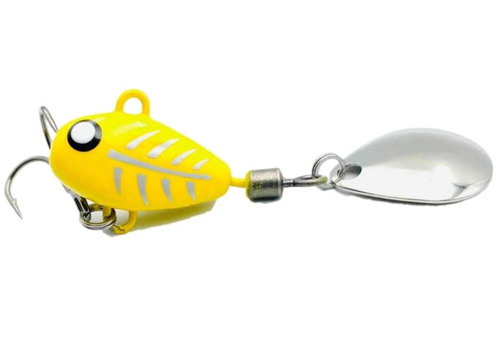 Тейл-спиннер UF Studio Hurricane 28 28 гр 70 мм Yellow Ghost   H28Yghost — характеристики,  особенности конструкции