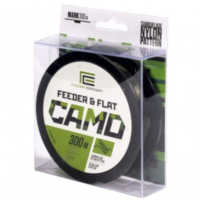 Леска монофильная Feeder Concept Feeder&Flat Camo 300 м 0,25 мм Camo   FC4005-025 — характеристики,  особенности конструкции