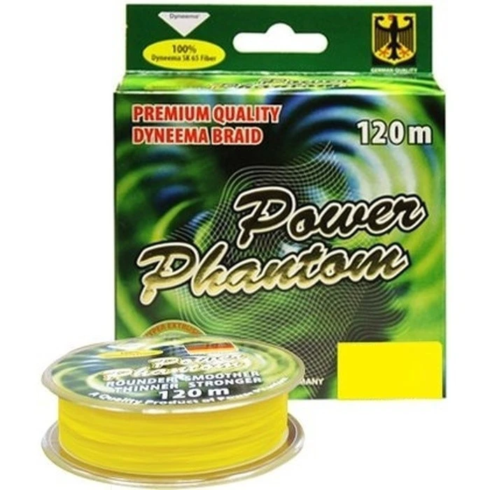 Плетеный шнур Power Phantom X4 120 м Fluo-Yellow 0,4 мм   2092240_040120 — характеристики,  особенности конструкции
