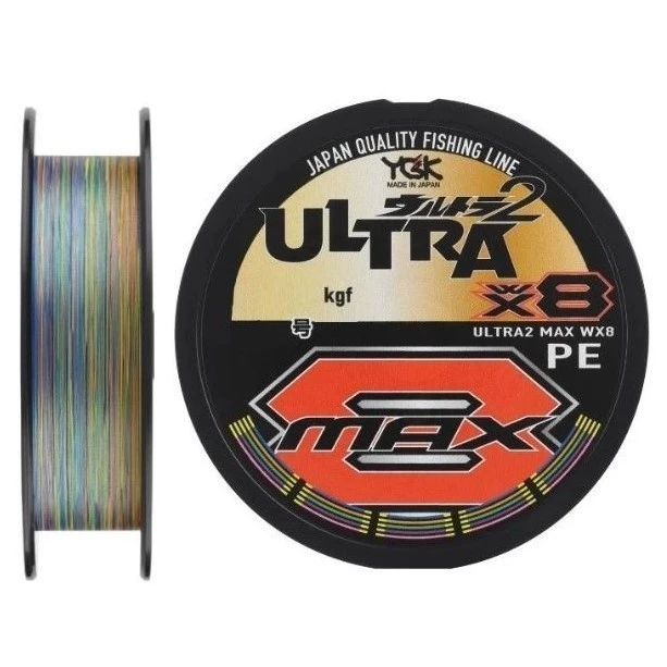 Плетеный шнур YGK X-Braid Ultra2 Max WX8 100 м  PE # 0,8 Multicolor 0,148 мм — характеристики,  особенности конструкции