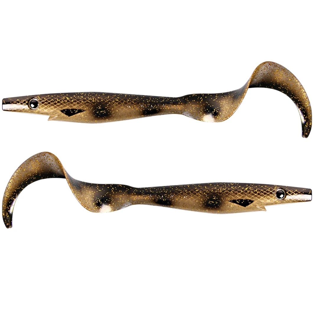 Силиконовая приманка Strike Pro Pig Tail Junior 230 мм 2 шт Spotted Bullhead   SP-172R#115 — характеристики,  особенности конструкции