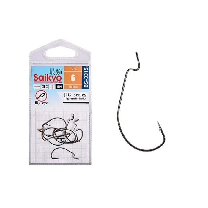 Крючок Офсетный Saikyo BS-3315 №6 10 шт BN   BS-3315BN6-10 — характеристики,  особенности конструкции