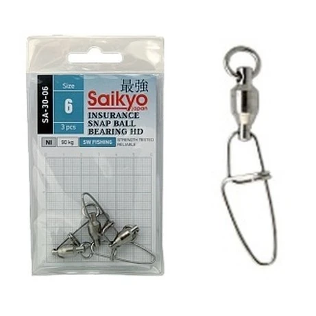 Вертлюг с застежкой Saikyo SA-30 №6 3 шт    SA-30-06 — характеристики,  особенности конструкции