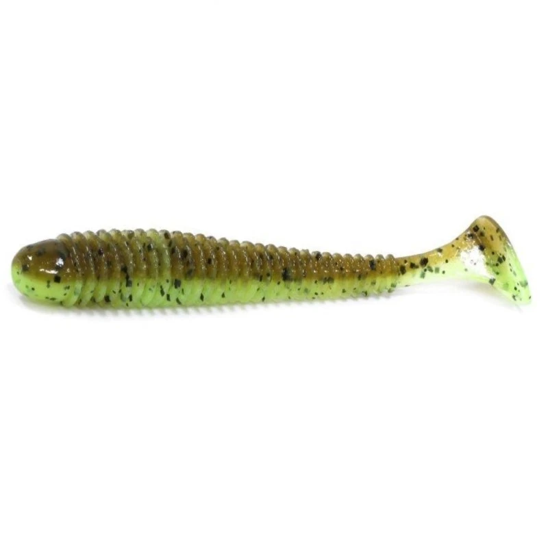 Силиконовая приманка Keitech Swing Impact Fat 4.3 109 мм 6 шт 401 Green Pumkin/Charteu — характеристики,
	                                    особенности конструкции