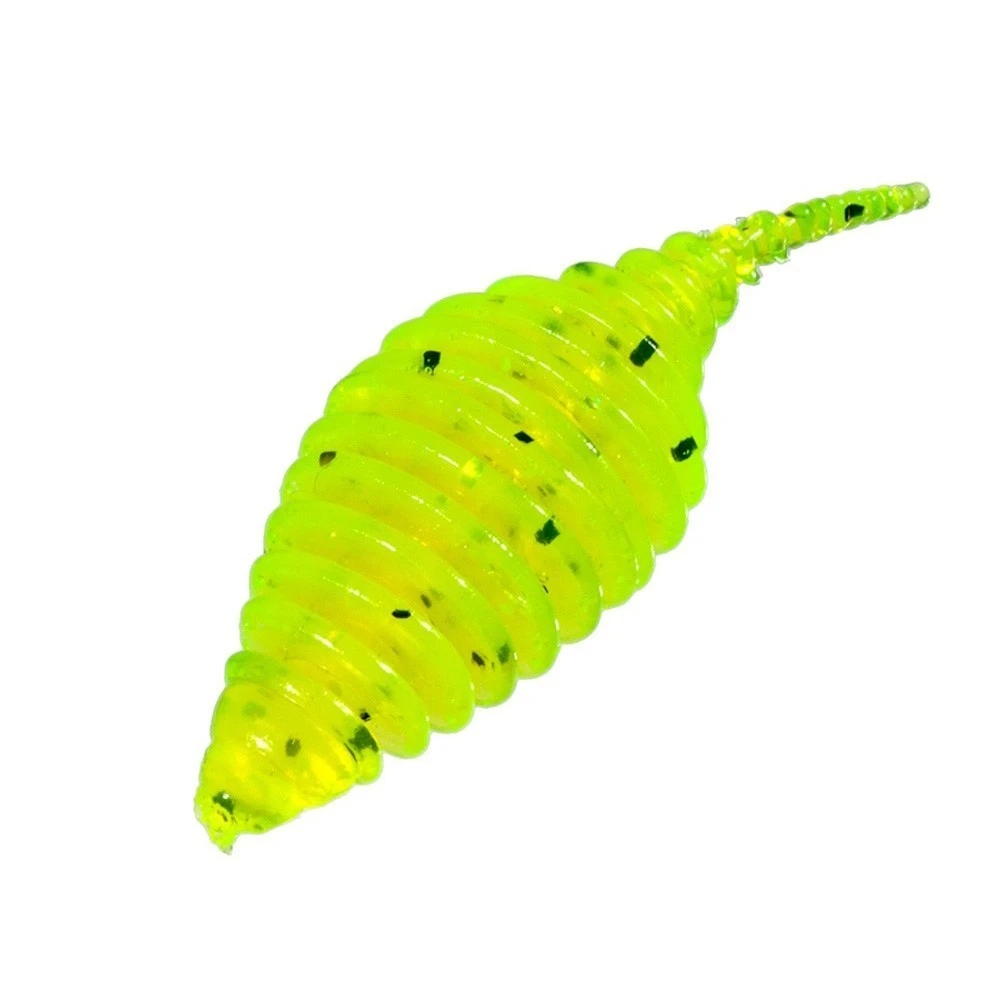 Силиконовая приманка ZUB Pollywog 40 мм 12 шт 310 желтый с блестками   LVR012 — крупный план
	                                    1