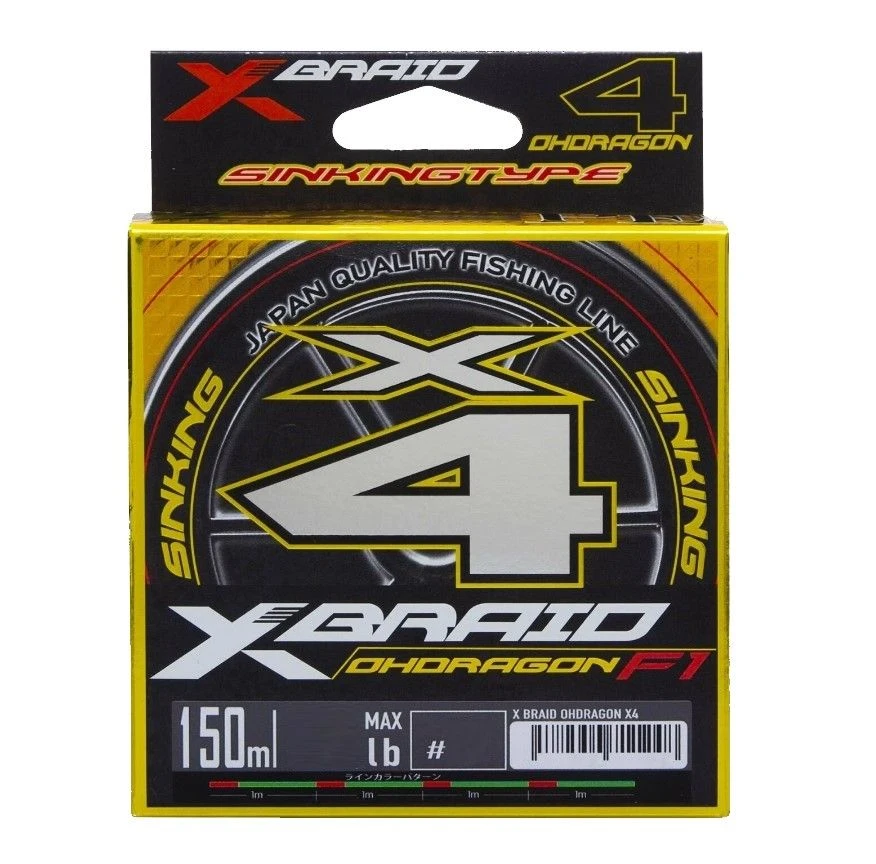 Плетеный шнур YGK X-Braid Ohdragon X4 150 м  PE # 0,6 Multicolor 0,128 мм SS1.40 Тонущий — крупный план
	                                    1