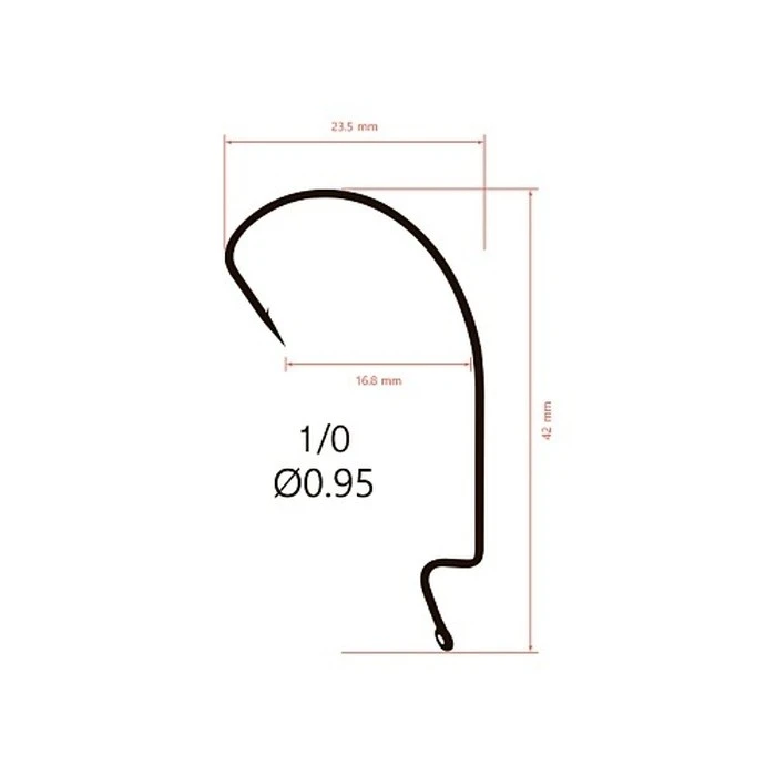 Крючок Офсетный Saikyo BS-2315 №1/0 10 шт BN   BS-2315BN1/0-10 — крупный план
	                                    3