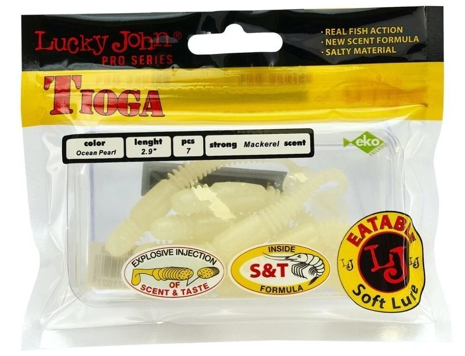 Силиконовая приманка Lucky John Tioga 2.9in 75 мм 7 шт 033 Pro Series  140103-033 — крупный план
	                                    2