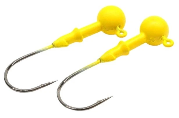 Джиг-головка Kosadaka J-W №1/0 3,5 гр 2 шт Yellow   J-W-yellow-3.5-1/0 — крупный план
	                                    1