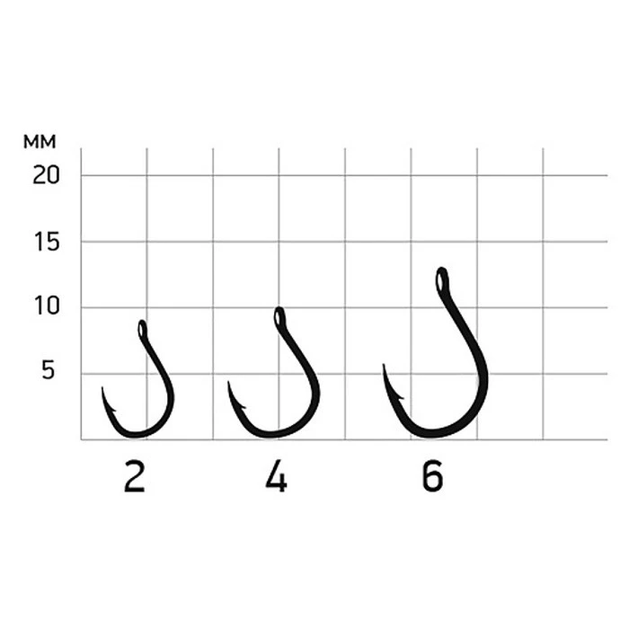 Крючок Одинарный Saikyo  KP-10084 Dough №2 10 шт BN   KP-10084BN2-10 — крупный план
	                                    1