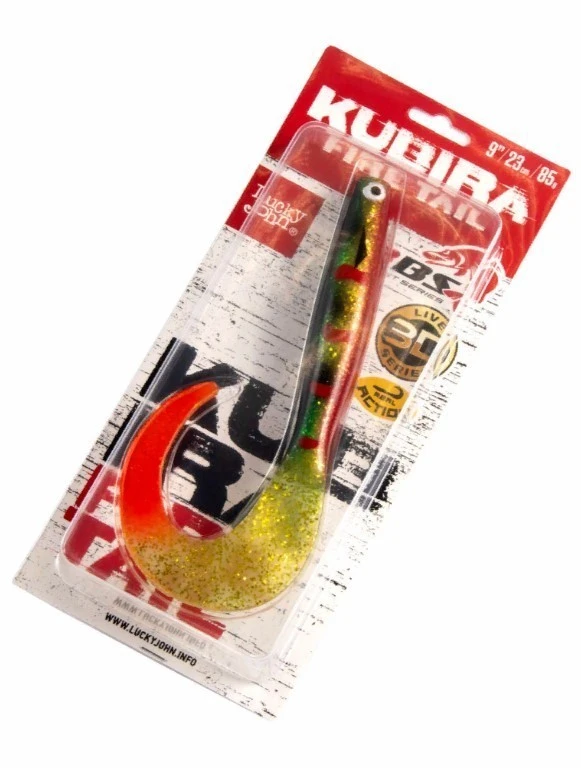Силиконовая приманка Lucky John Kubira Fire Tail 9.0in 230 мм 1 шт PG18 3D BBS Series  140437-PG27 — крупный план
	                                    2