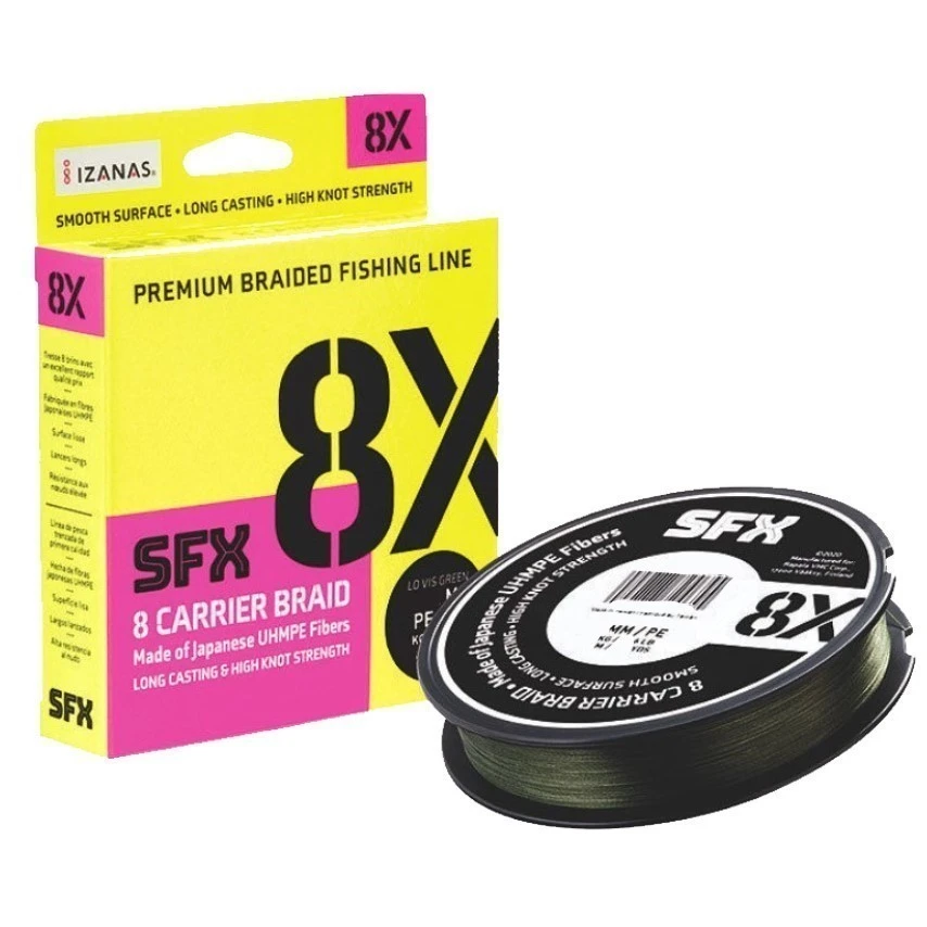 Плетеный шнур Sufix SFX 8X 135 м  PE # 0,8 Зеленая 0,148 мм   SFX8B148GR150Y — характеристики,
	                                    особенности конструкции