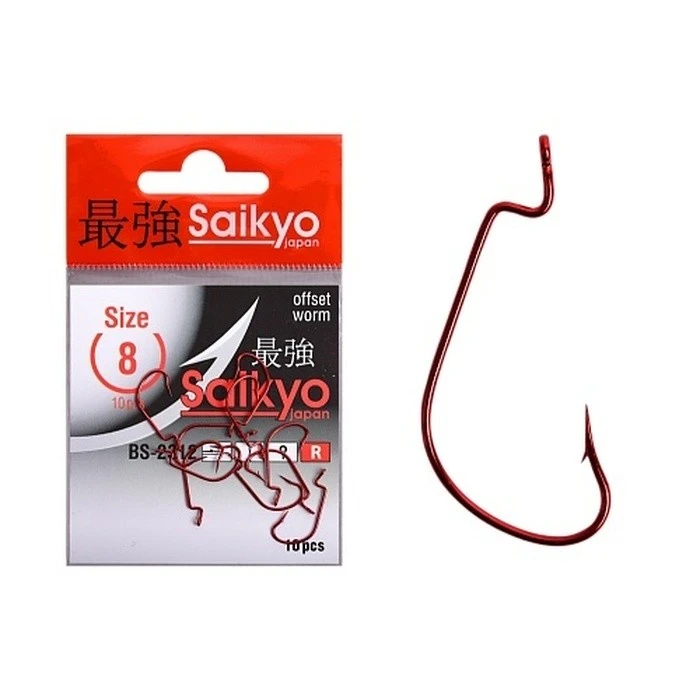 Крючок Офсетный Saikyo BS-2312 №8 10 шт R   BS-2312R8-10 — характеристики,  особенности конструкции
