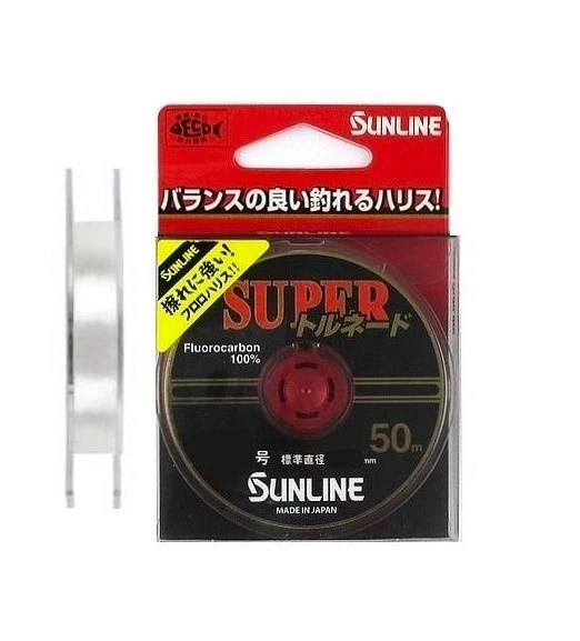 Флюорокарбон Sunline Super Tornado 50 м 0,205 мм  PE #1.5 — характеристики,
	                                    особенности конструкции